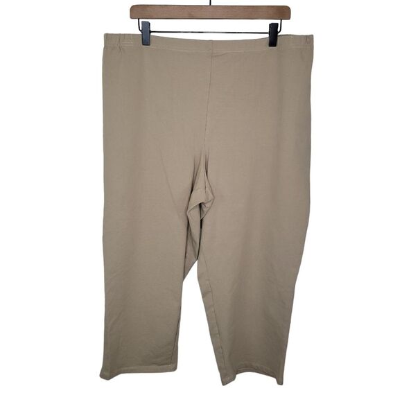 Women with Control KHAKI Straight Leg Knit Crop Pants size 3X - Picture 2 of 7